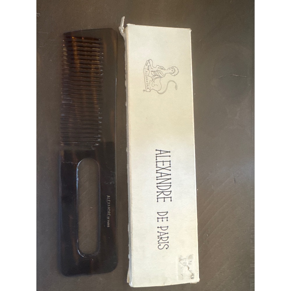 Alexandre de Paris Tortoiseshell Hair Comb Hand Made in France with Box 9 inch